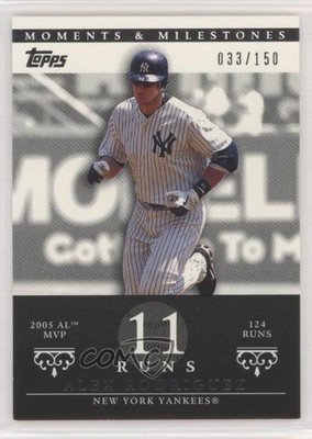 2007 Topps Moments & Milestones 33/150 Alex Rodriguez (2005 AL MVP 124 Runs) im4