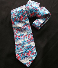 VINEYARD VINES Martha s Vineyard School of Fish Blue/Red Child's Tie