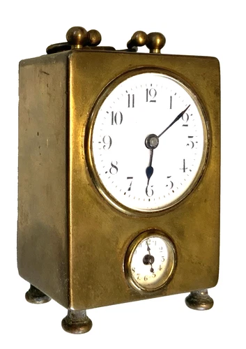 Rare 19th Century Brass Miniature OFFICER PENDULUM Works Height 6.5cm