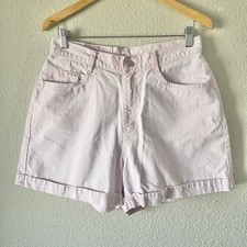 Vintage 90s Lee Riders Mom Shorts Women  s 14 Pink High Waisted Cuffed Cotton EUC