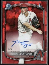 2025 Bowman Draft Patrick Forbes Chrome Prospect Autograph Red Sapphire /5