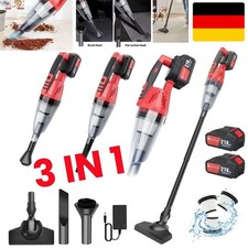 3-in-1 Akku Staubsauger Handstaubsauger kabellos Vacuum Cleaner mit 2 Akku NEU