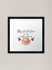 Coffee bean catpuccino Framed Art P Framed Wall Art Poster Canvas Print Picture