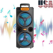 Portable Speaker with Wireless Microphone Support TWS/AUX/USB/TF Card/FM Radio