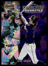 2020 Bowman's Best 2000 Franchise Favorites Zac Veen Rookie Colorado Rockies