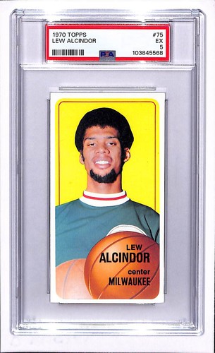 1970-71 Topps Lew Alcindor Kareem Abdul-Jabbar #75 Bucks PSA 5 EX