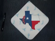 6 fabric pieces - TEXAS - MAP OF TEXAS, FLAG COLORS,  8"x8"