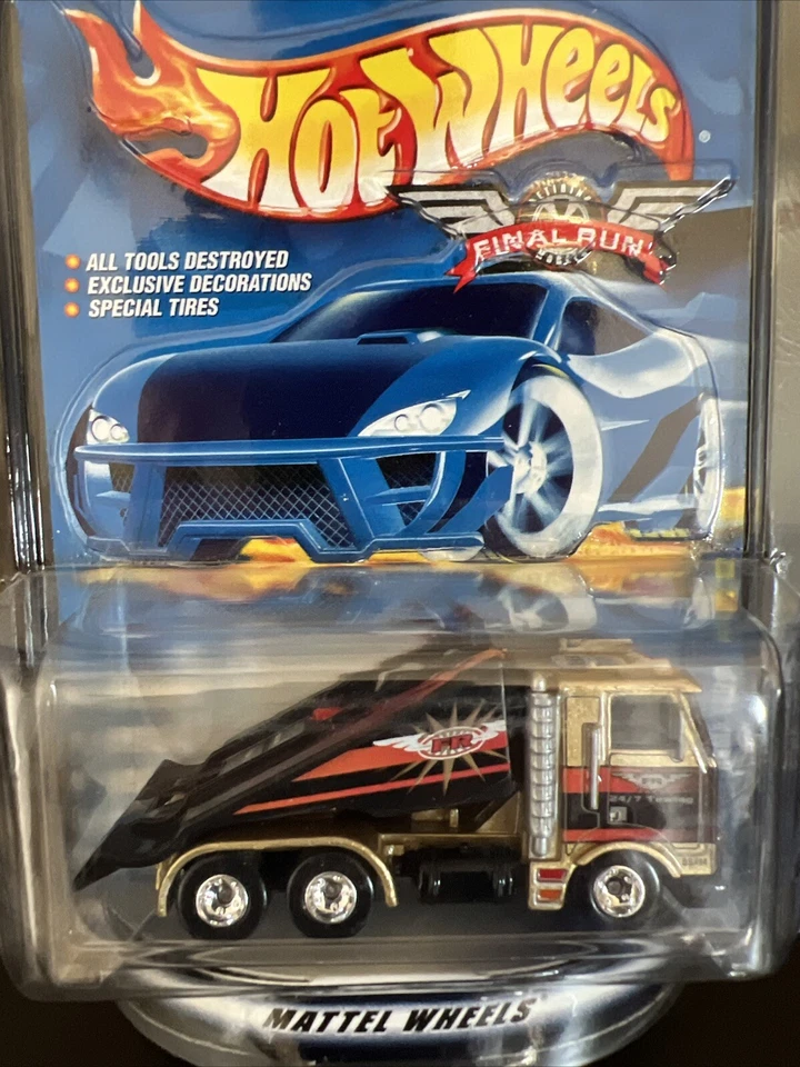 2001 Hot Wheels FINAL RUN Retiring Model die-cast RAMP TRUCK  #4 of 12 W RRs - Image 3 of 4