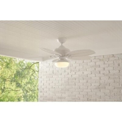 Hampton Bay 51469 Palm Beach III 48 LED In/Outdoor Matte White
