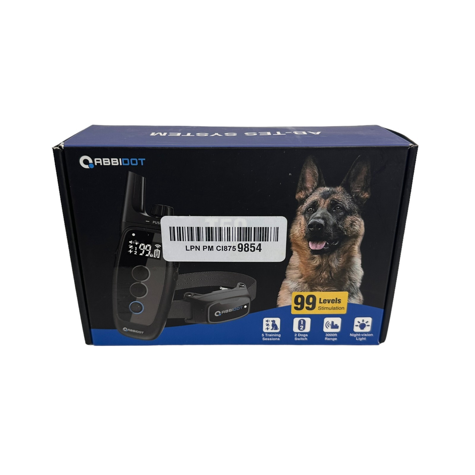 Abbidot T50 Black White Adjustable Dog Training Collar With Manual Preowned eBay