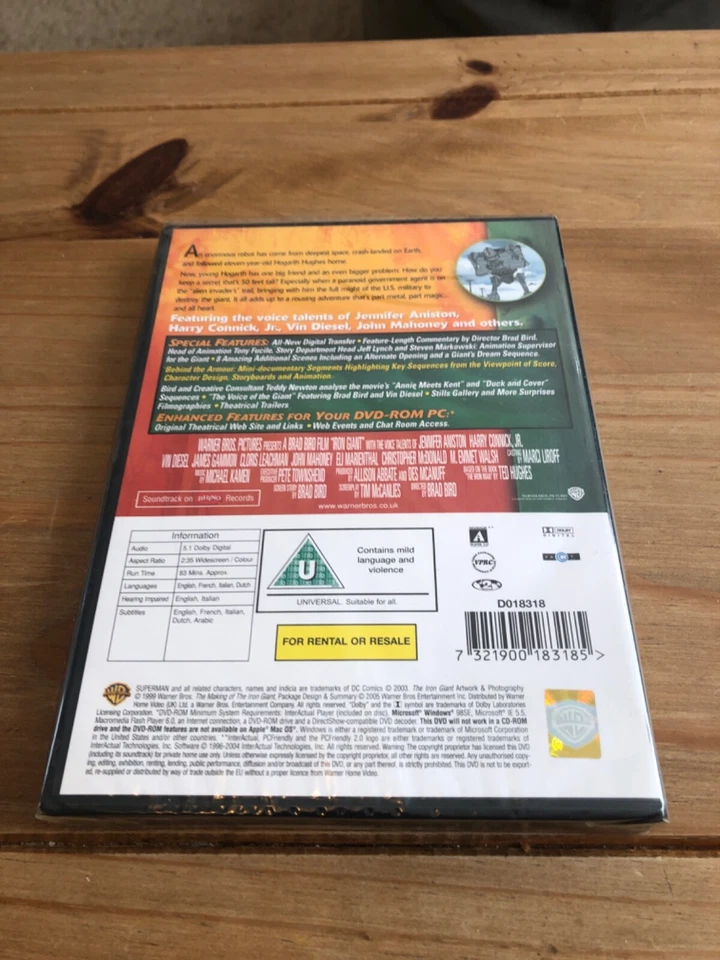 THE IRON GIANT SPECIAL EDITION  DVD NEW SEALED BRAD BIRD - Image 2 of 2