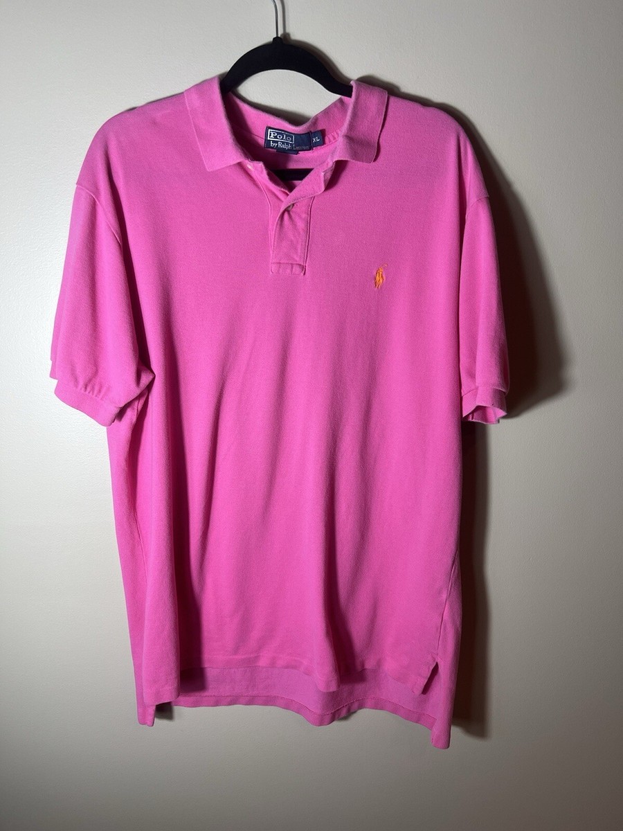 Polo Ralph Lauren Mens XL Pink Short Sleeve Polo Shirt