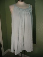 Vintage Babydoll Nightgown Peignoir Night Gown Blue Nylon Small No Tags 1960's