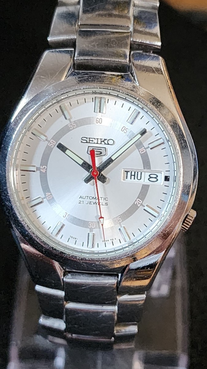 Seiko 5 SNK613 21 Jewel Automatic Steel Watch 7S26-02F0 Grey Dial