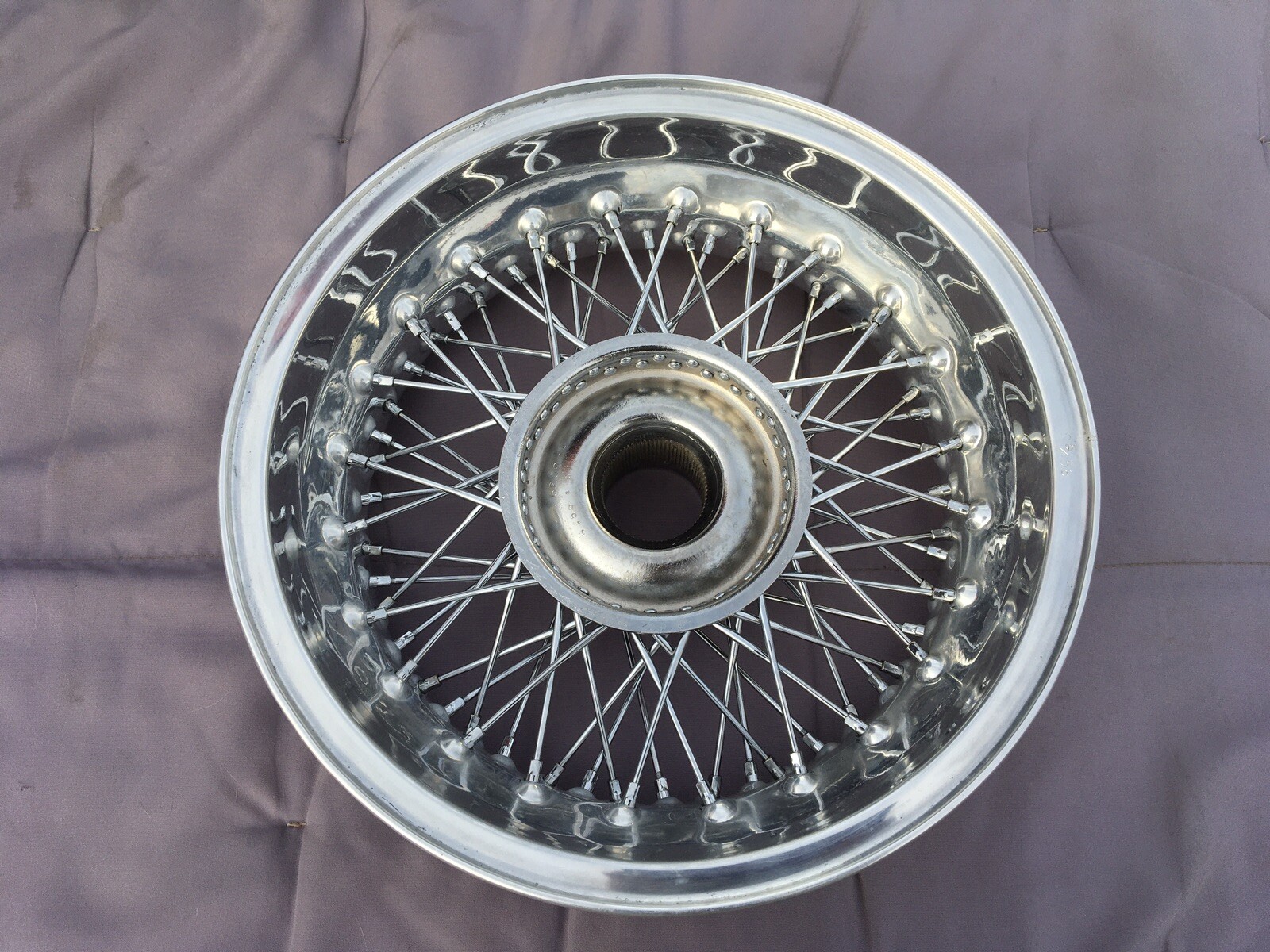 C. Borrani Wire Spoke Rim, Model # 3264, 16x5.5, Dated 5/58, for Vintage Ferrari