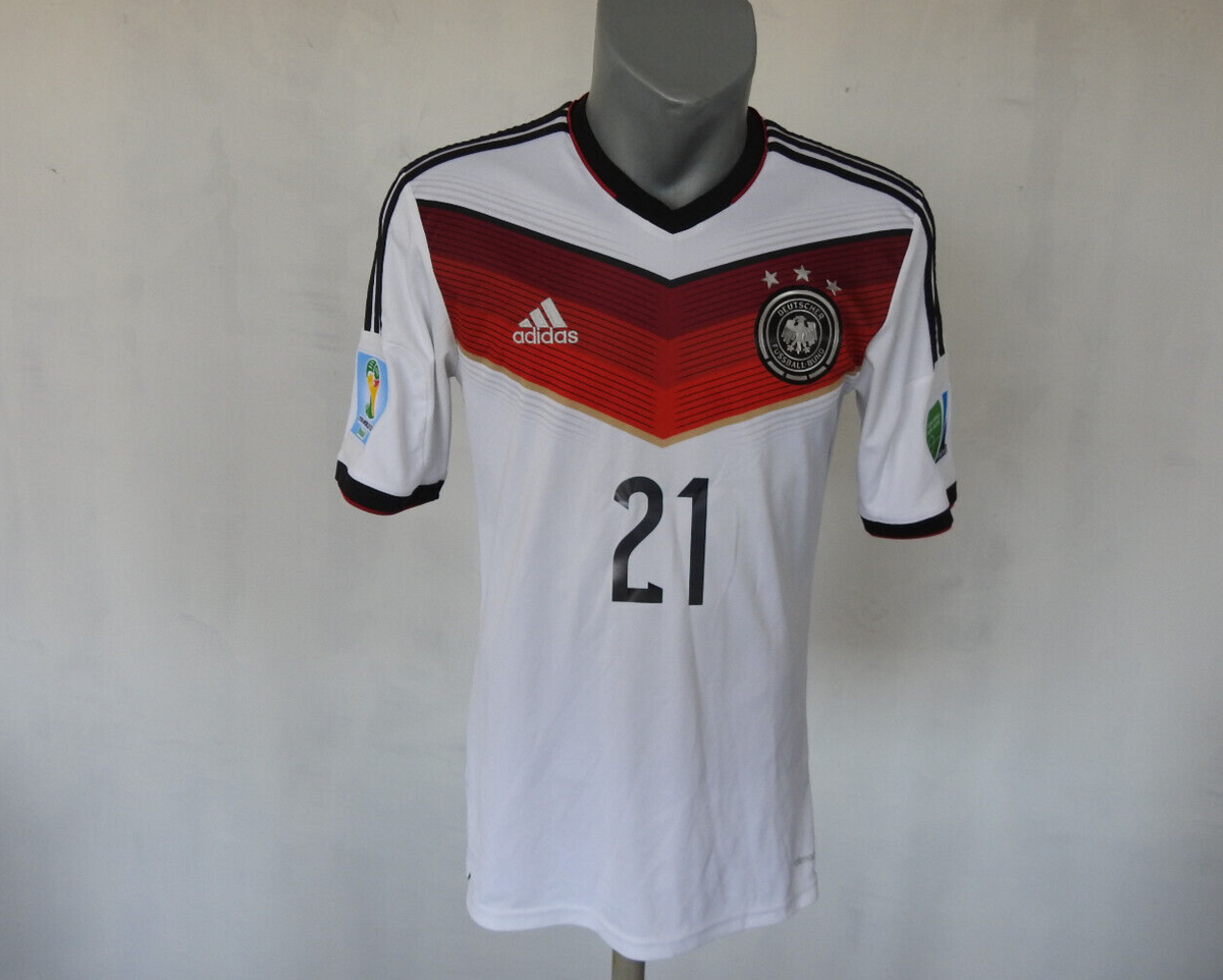 Germany 2014 Home Jersey #21 Reus Adidas White Shirt Size S