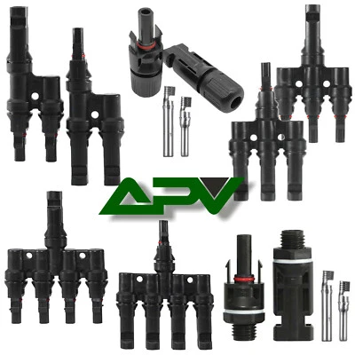 ADELID® Y T Solarstecker PV Stecker Verteiler Buchse Kupplung Sicherung für MC4 0% MwSt.