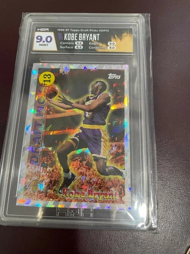 1996-97 Kobe Bryant Topps Draft Pick Redemption RC DP13 Rookie HGA 9 Corners 9.5