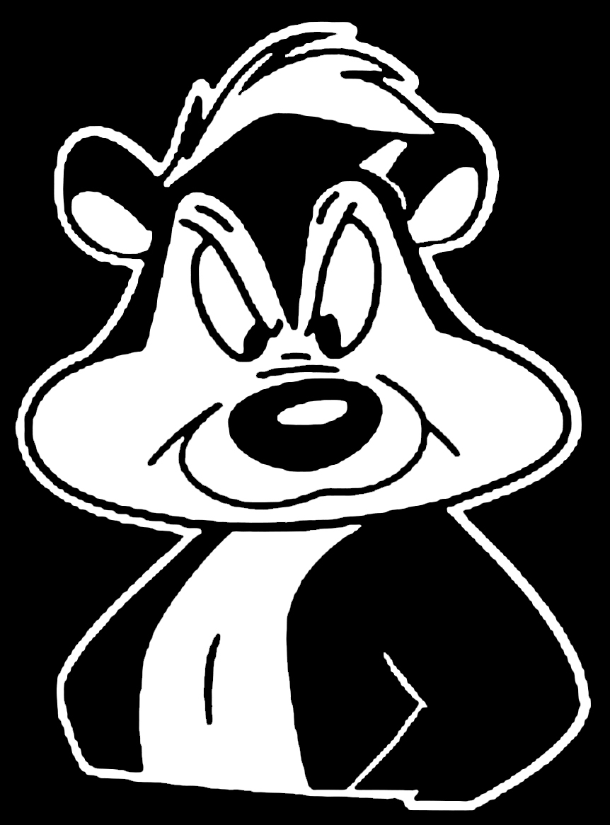 GRUMPY SKUNK STICKER FUNNY ANGRY SKUNK STICKER FUNNY BUMPER STICKER CAR ...