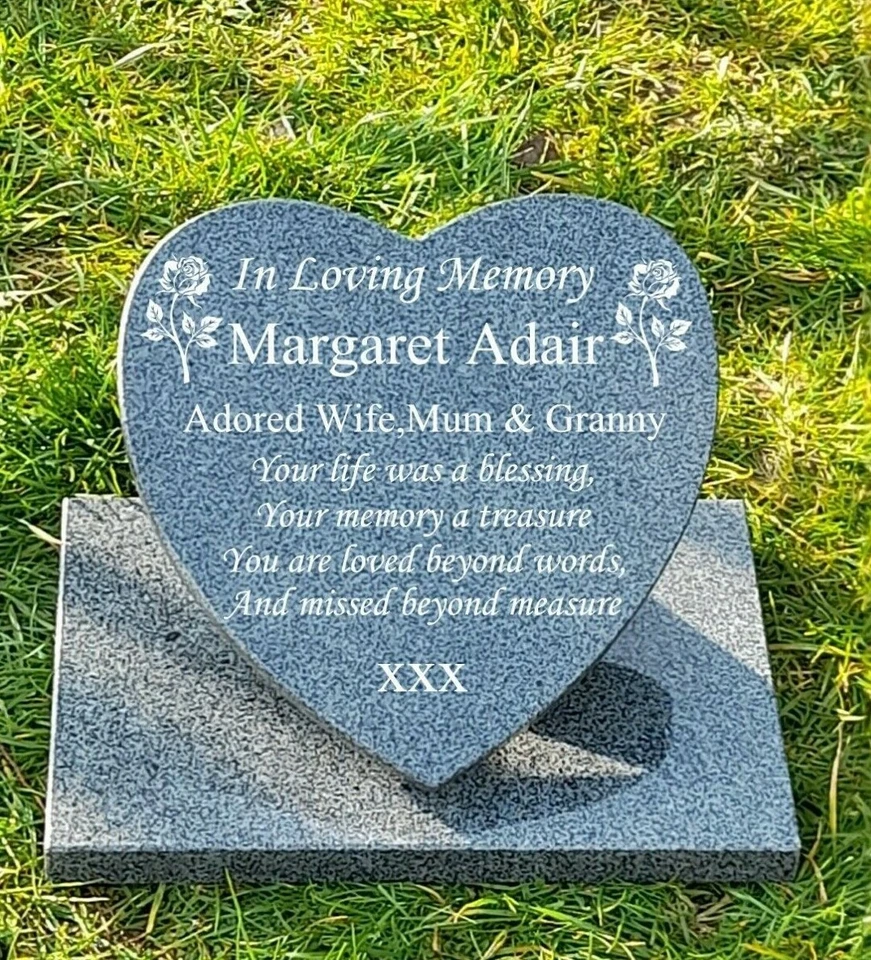 Memorial Stone Gravestone Granite Cemetery Headstone Personalised Grave Plaque - Image 2 of 4
