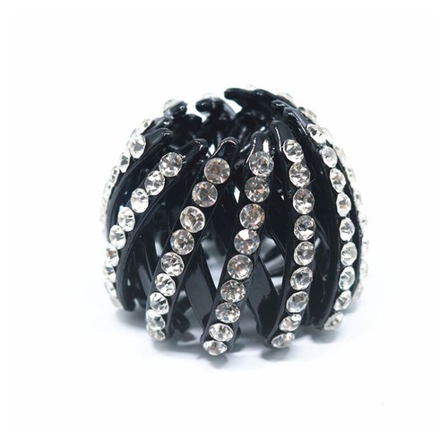 Women Bird Nest Expanding Hair Bun Holder Clip Rhinestone Hairpin Headwear^ ~ - Picture 10 of 22