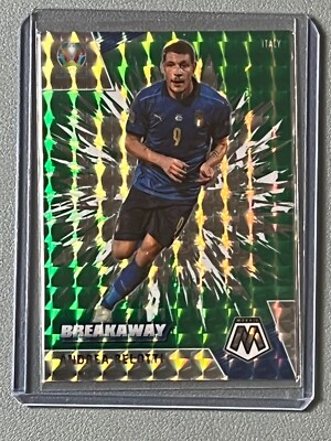 2021 Mosaic Andrea Belotti UEFA Euro 2020 Breakaway Green Mosaic Prizm #11 Italy