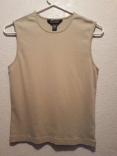 BANANA REPUBLIC tan sleeveless knit top womens small