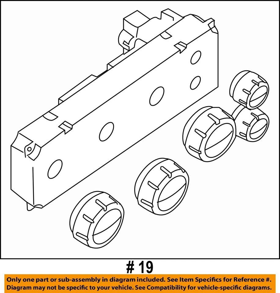 Used A/C Selector Switch fits: 2014 Nissan Titan S Crew Cab Grade A Foto 4 de 4