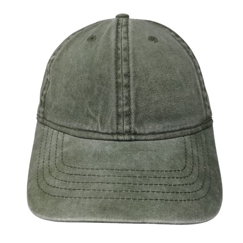 Unbranded Slideback Hat Solid Green OSFM Adjustable 6 Panel Blank