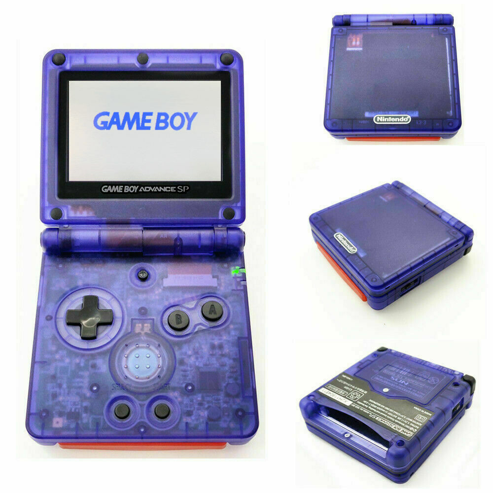 Nintendo Game Boy Advance GBA SP Clear Purple System AGS