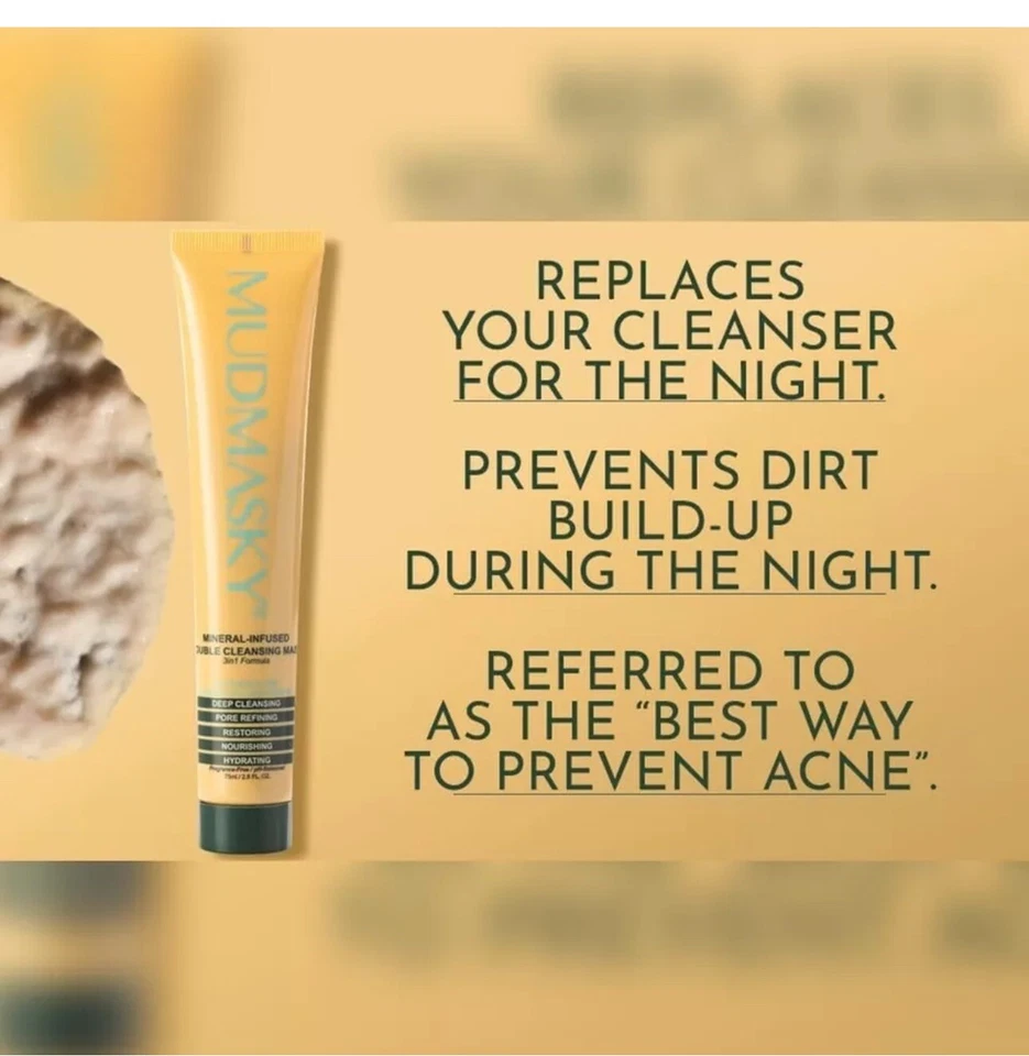 Mudmasky Mineral-Infused Double Cleansing Mask - Morrocan Lava Clay 75ml RRP £42 - Image 2 of 4