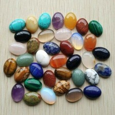 Wholesale 30pcs/lot natural stone mixed Oval CAB CABOCHON stone beads 13x18mm