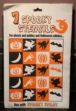 Halloween Spooky Stencils Decorating Kit Ghosts Goblins Witches Pumpkins