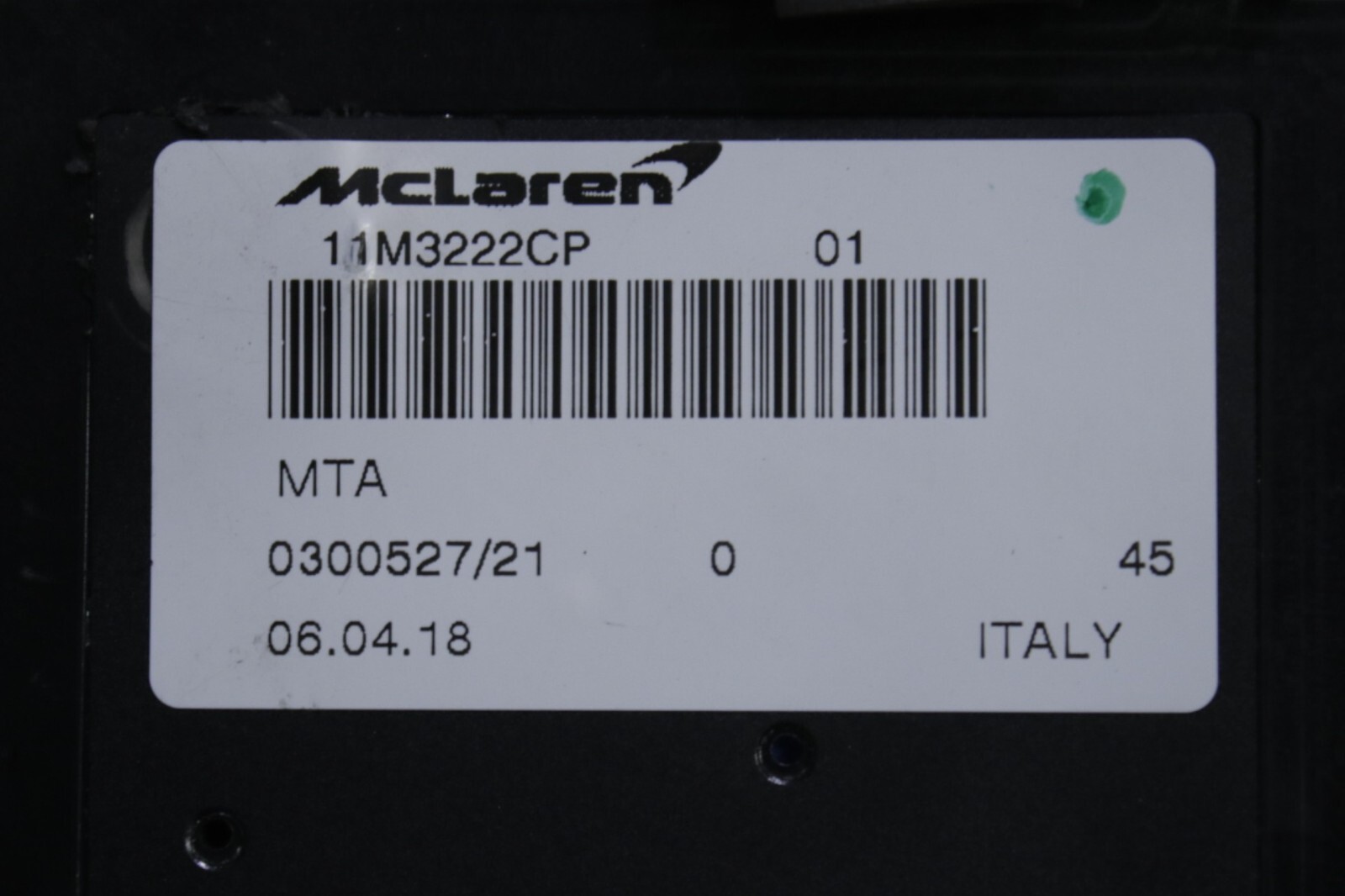 McLaren 675LT Fuse Box Control Unit Assembly 2016 Oem