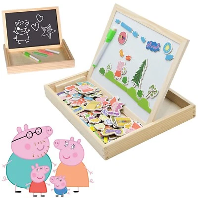 Peppa Pig 2in1 Magnettafel & Kreidetafel Kinder Spielzeug Maltafel Schreibtafel