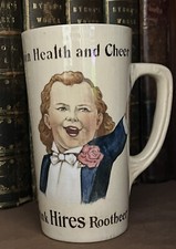 Antique Vintage 1890s Hires Root Beer Mug by Villeroy & Boch, Mettlach