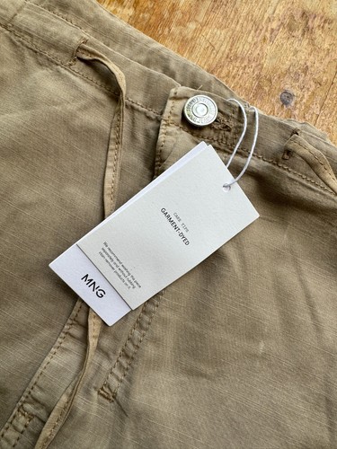 BRAND NEW MANGO PARACHUTE TROUSERS FIT WAIST 38" LEG 26" CHINO LOOSE M MNG UK 14 - Picture 5 of 11