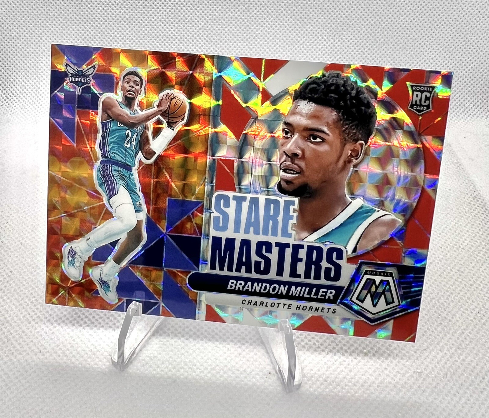 2023-24 Mosaic BRANDON MILLER #7 Stare Masters Insert Silver Mosaic Rookie Rc