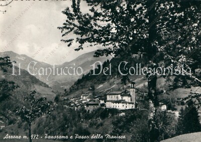 1961 AZZONE Panorama and Passo della Manisca Bergamo Postcard 
