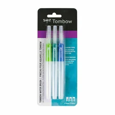 Tombow 56253 Water Brush 3-Pack Easily Blend Water-Based Markers Watercolor
