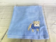 Circo Dog Baby Blanket Light Blue Fleece Plush Puppy Infant Lovey Security