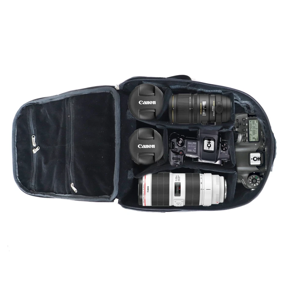 Camera Bag Canon Nikon Sony DSLR & Mirrorless Backpack Shoulder Lens Case Black - Image 4 of 4