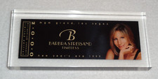 Barbra Streisand 2000 Millennium Concert Limited Edition Lucite Concert Ticket