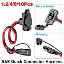 SAE Quick Connector Harness SAE Adapter Male Plug to Female Socket Cable 12AWG