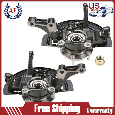 2PCS Wheel Hub Bearing Steering Knuckle Assembly For Nissan Altima 2.5L