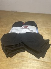 New Balance Active Cushion Low Cut Socks In Black 6-Pair - Men's Size 6-12.5 L