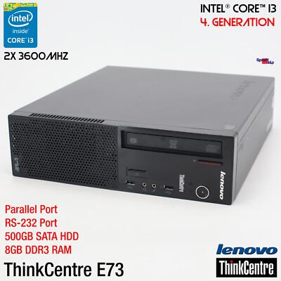IBM LENOVO THINKCENTRE E73 4150 COMPUTER PC RS-232 PARALLEL LPT WINDOWS 10 500GB
