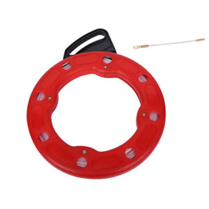 Case 30M Electrical Cable Puller Fiberglass Fish Tape Reel  Conductive Puller