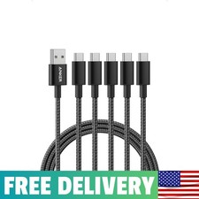 Anker USB to USB C Cable 5 Pack, 6FT , USB a to USB C Charger Cord for Samsung