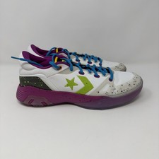 Converse G4 Basketball Ox Low Top Graffiti White/Bright Pear Size 8 168918c New